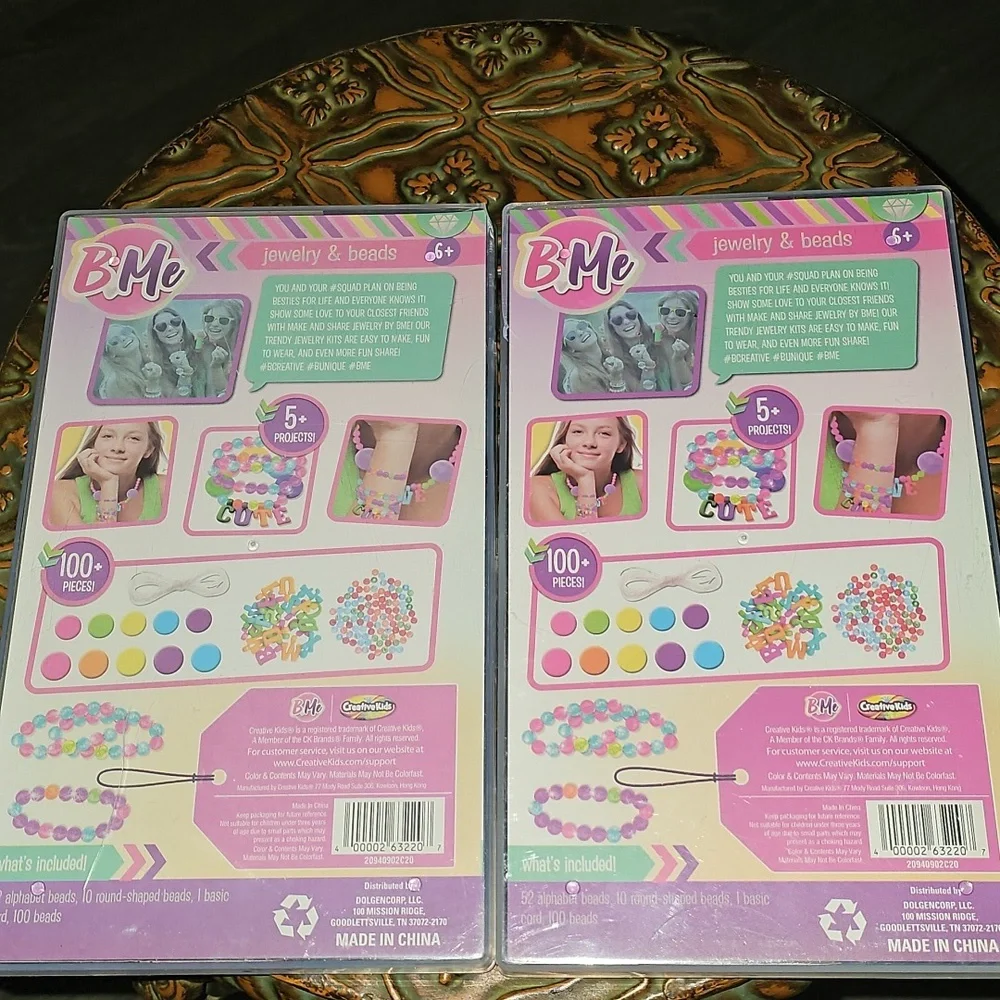 B♡ME Makeover Colorful Alphabet Jewelry Kit for Kids. LOT of 2 new unopened kits